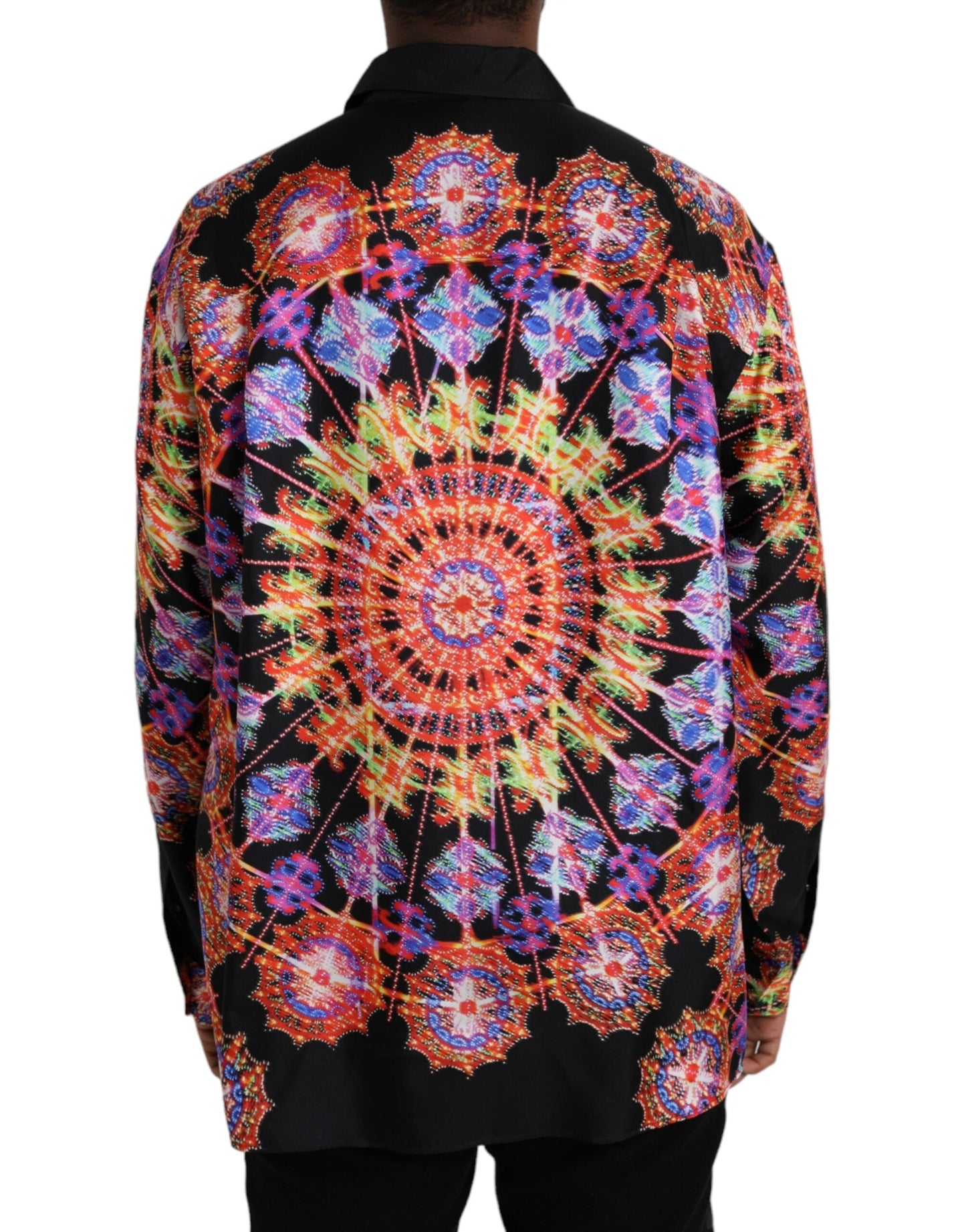 Dolce & Gabbana Multicolor Luminarie Silk Men Casual Men's Shirt