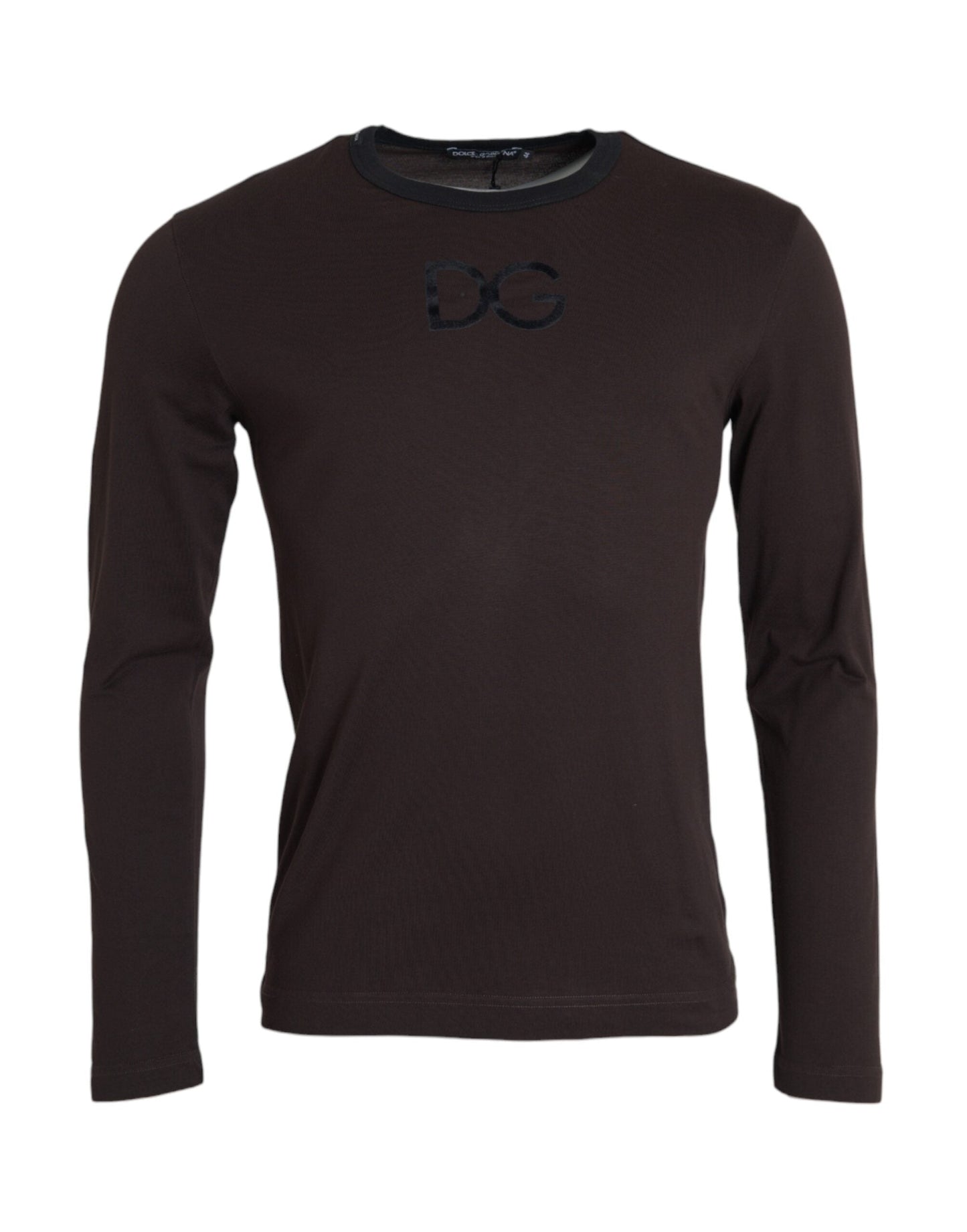Dolce & Gabbana Brown DG Logo Crewneck Pullover Men's Sweater