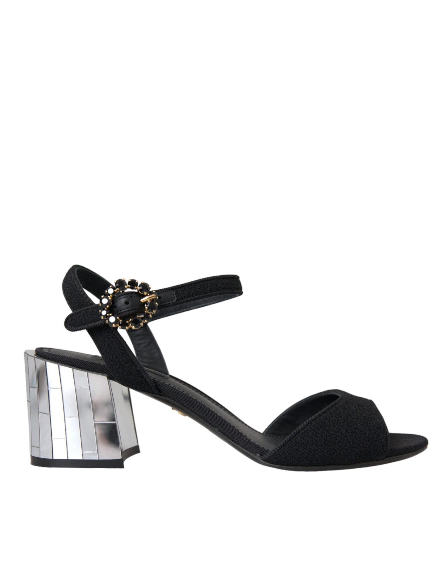 Dolce & Gabbana Black Crystal Ankle Strap Keira Sandal Women's Shoes (Pre-Owned)