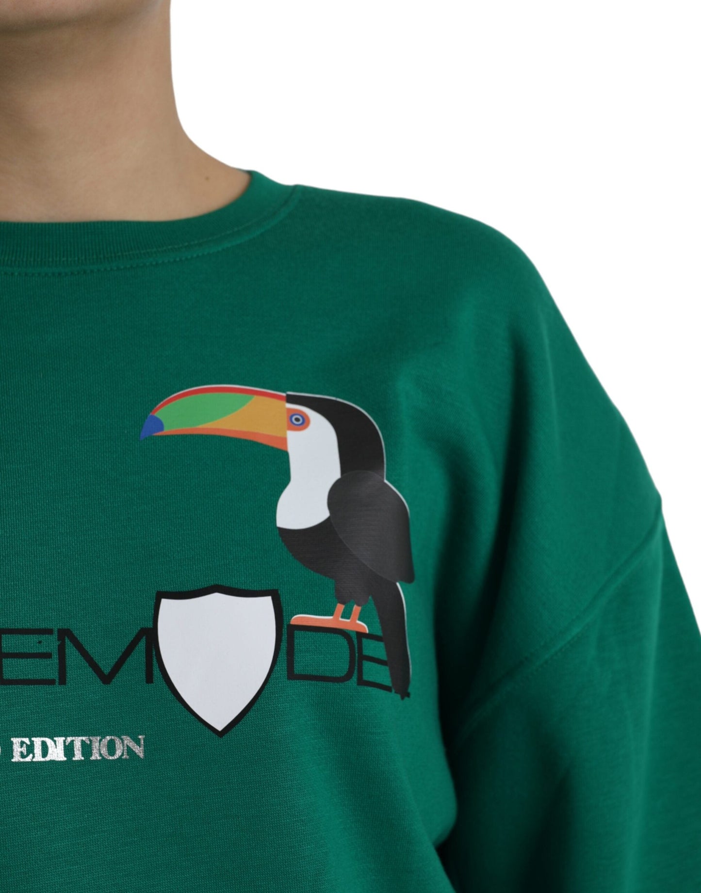 Philippe Model Green Cotton Logo Print Long Sleeves Pullover Women's Sweater (Pre-Owned)