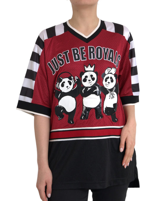 Dolce & Gabbana Multicolor Royals Panda Oversized Women's T-shirt