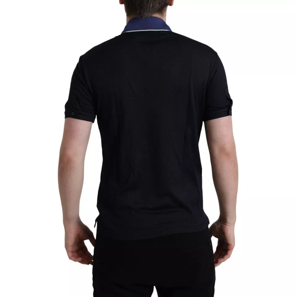 Dolce & Gabbana Navy Blue Collared Short Sleeve Polo Men's T-shirt (Pre-Owned)