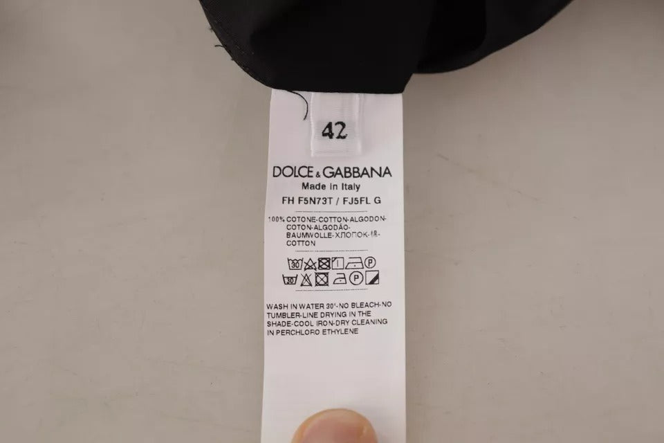Dolce & Gabbana Black Cotton Collared Formal Dress Shirt Women's Top (Pre-Owned)