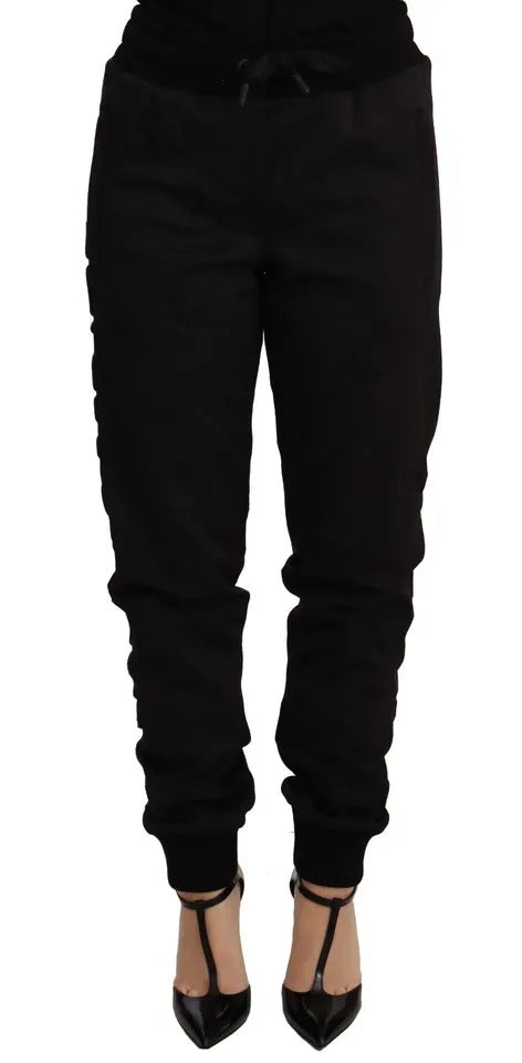 Dolce & Gabbana Black Jogger Women Polyester Women's Pants (Pre-Owned)