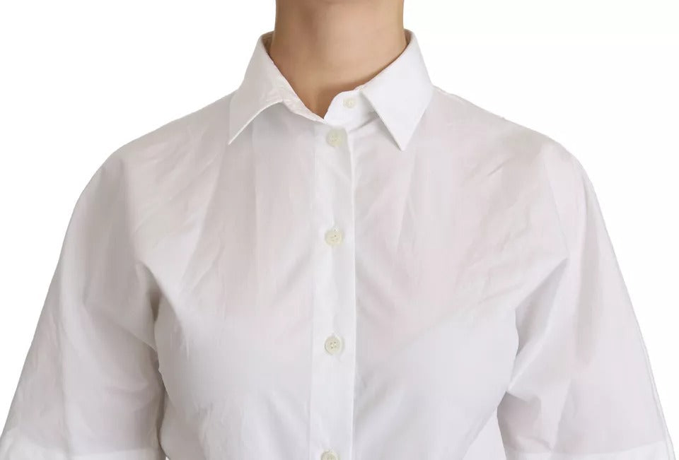 Dolce & Gabbana White Collared Short Sleeve Polo Shirt Women's Top (Pre-Owned)