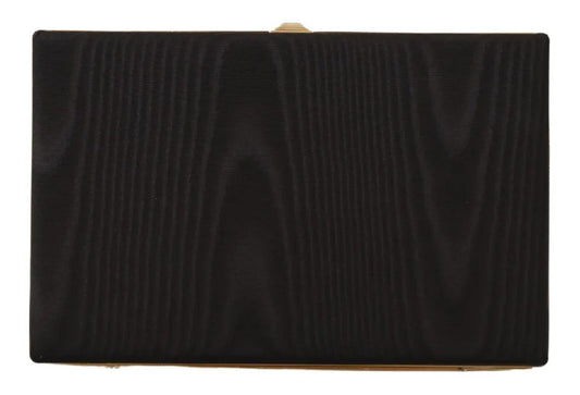 Dolce & Gabbana Black Silk Gold Frame Clutch Evening Party Purse Women's Bag (Pre-Owned)