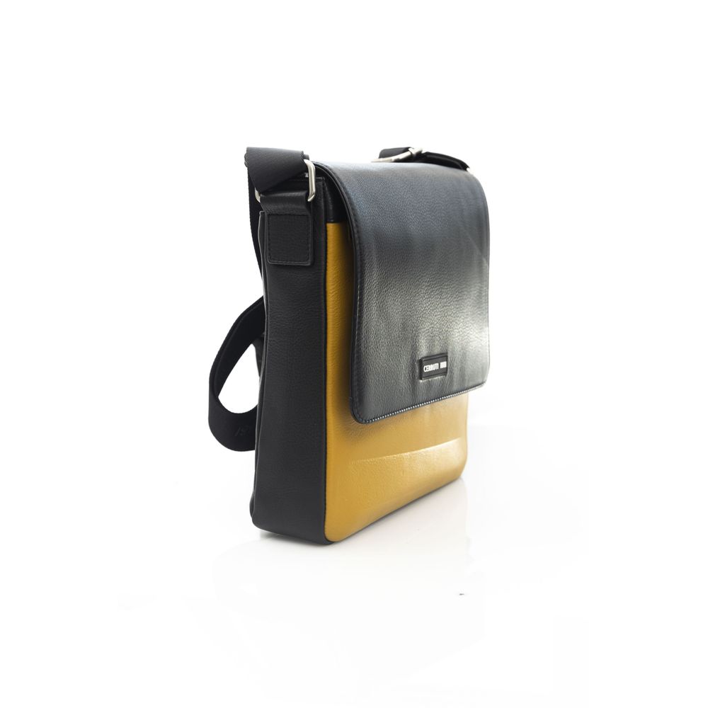 Cerruti 1881 Yellow Leather Women Men's Crossbody