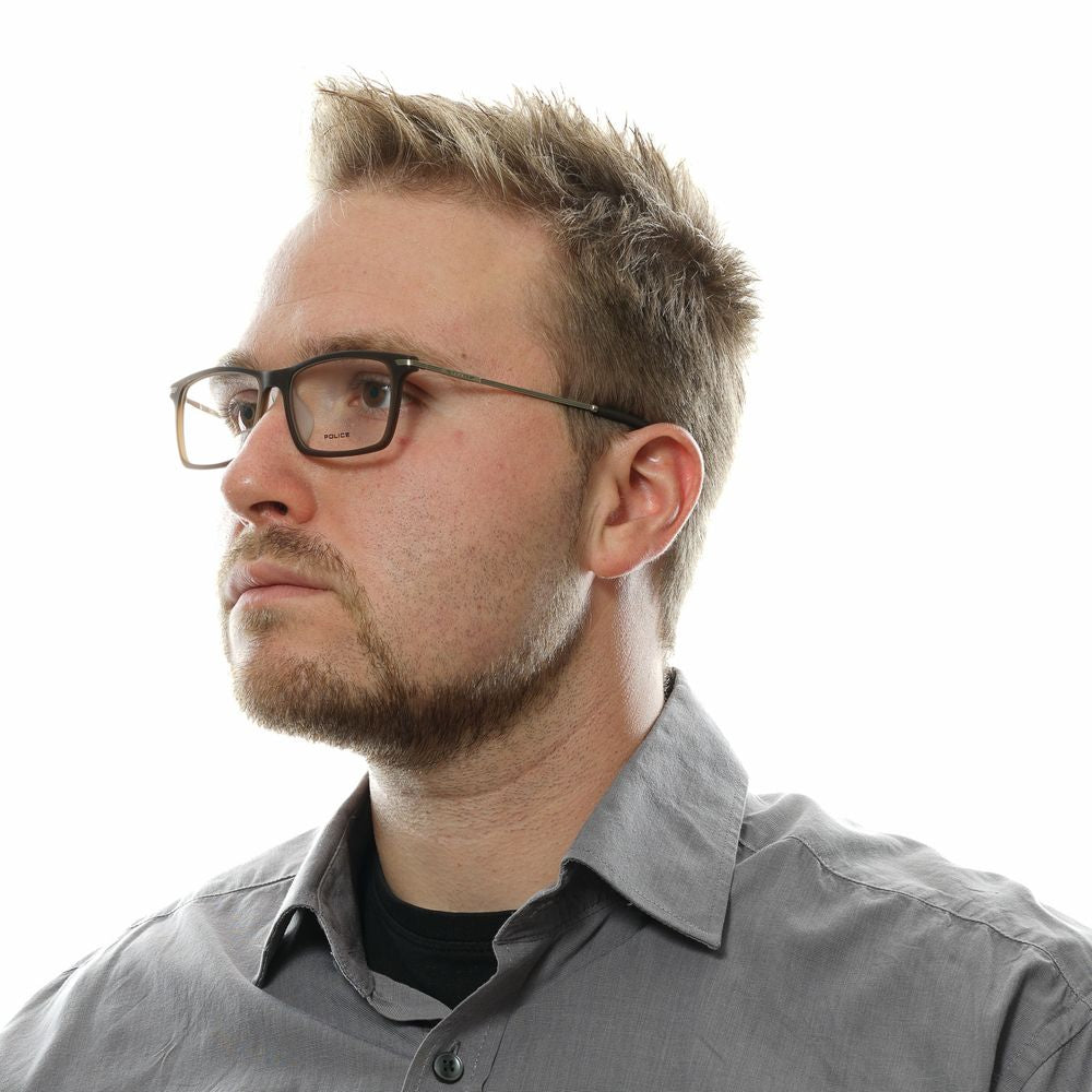 Police Brown Metal & Plastic Glasses Men's (Frames)