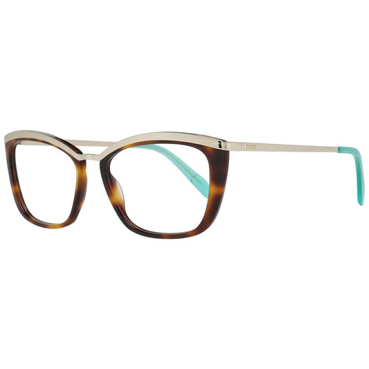 Emilio Pucci Brown Metal & Plastic Glasses Women's (Frames)