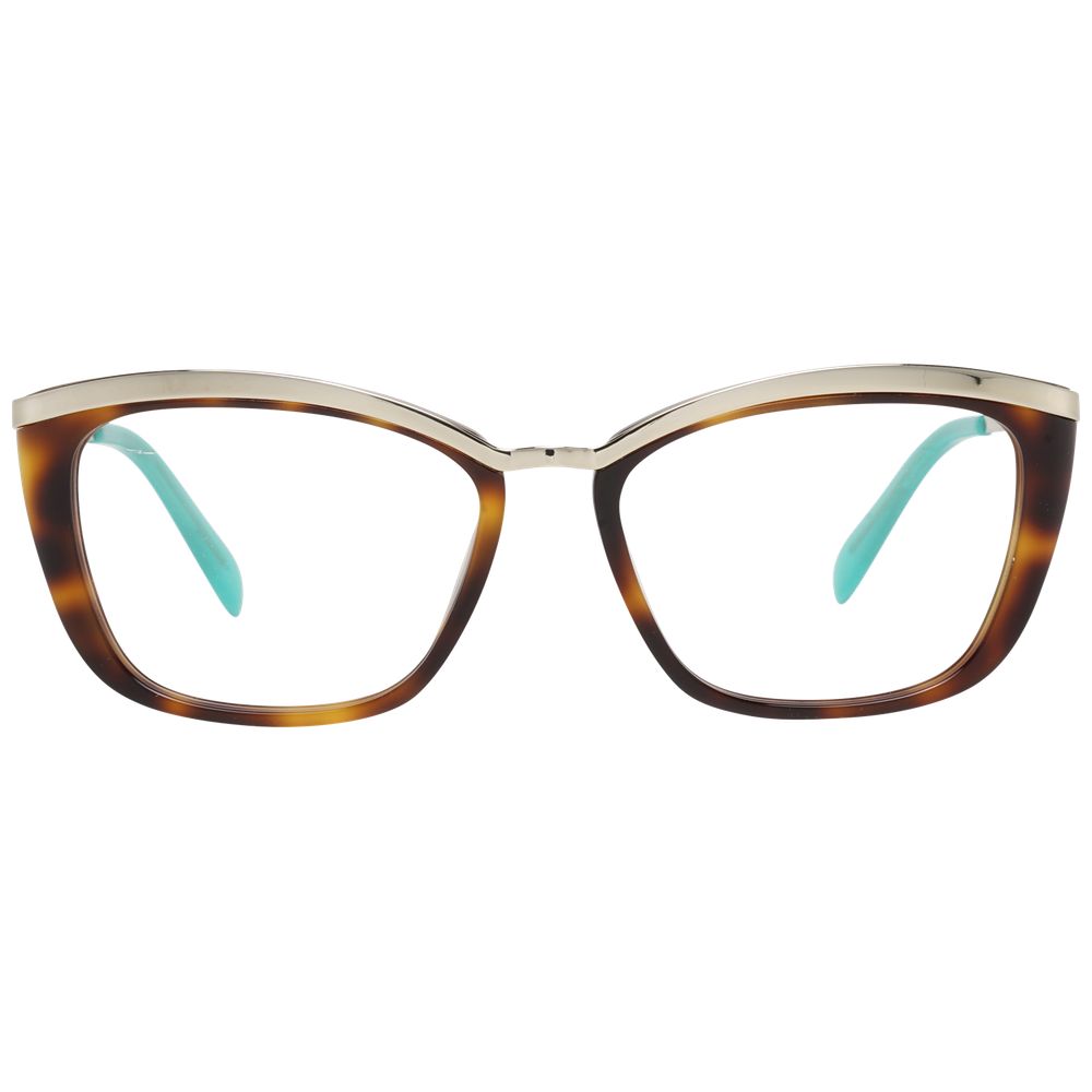 Emilio Pucci Brown Metal & Plastic Glasses Women's (Frames)