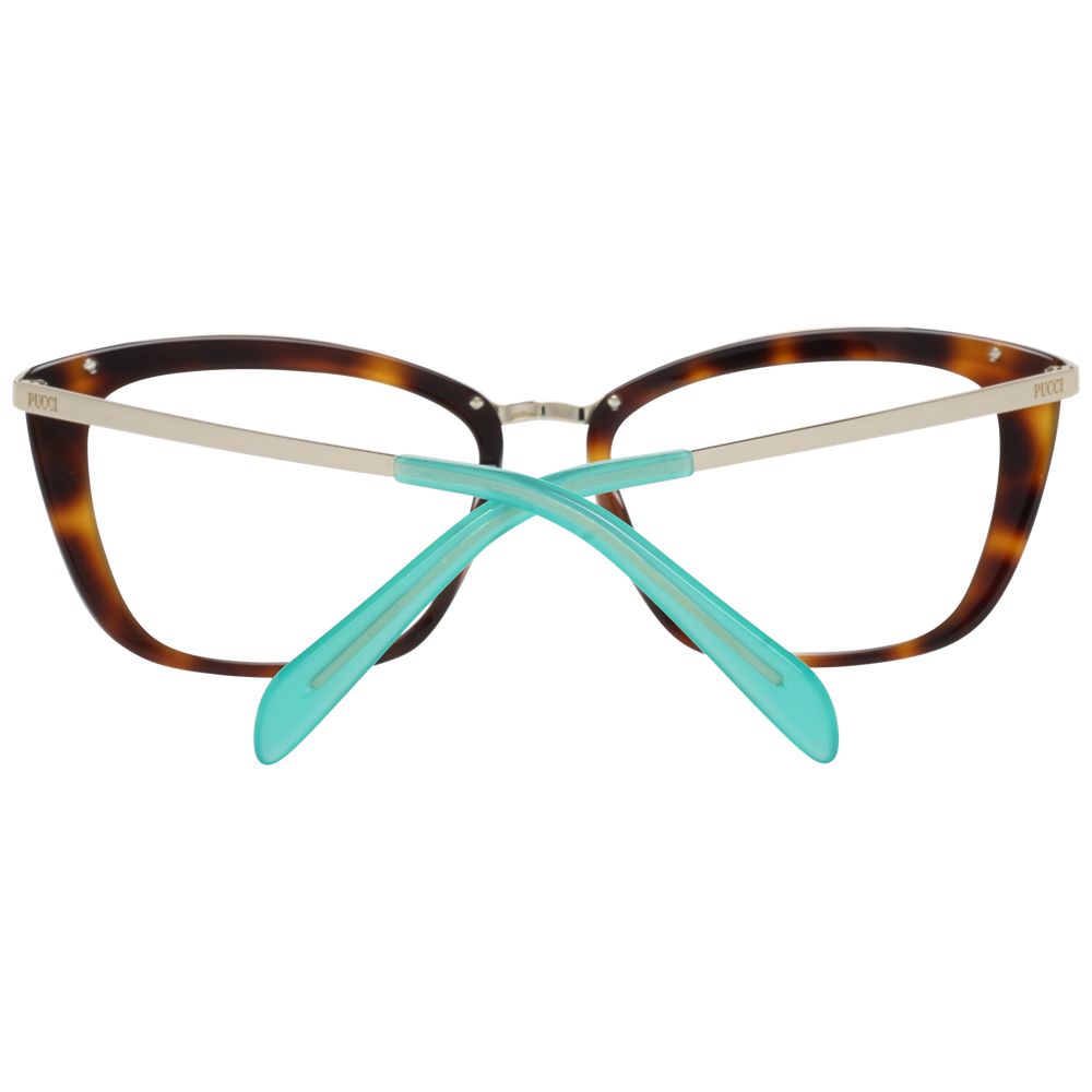 Emilio Pucci Brown Metal & Plastic Glasses Women's (Frames)
