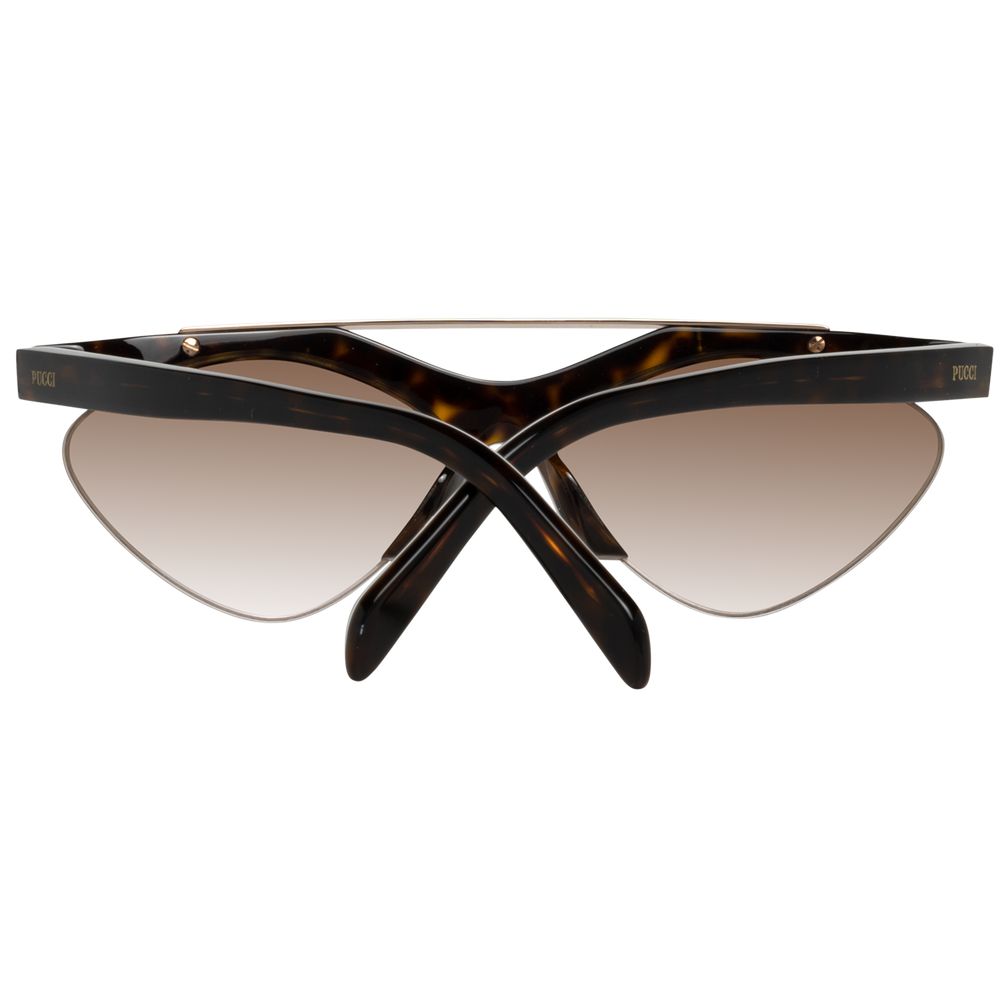 Emilio Pucci Brown Metal & Plastic Women's Sunglasses