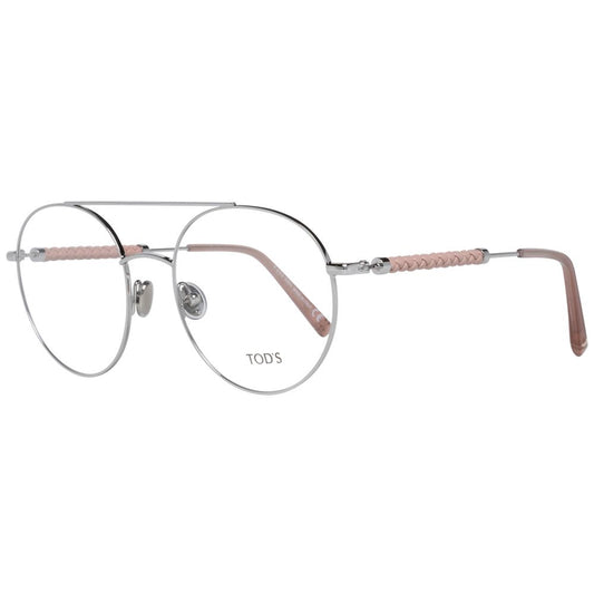 Tod's Silver Metal & Leather Glasses Women's (Frames)