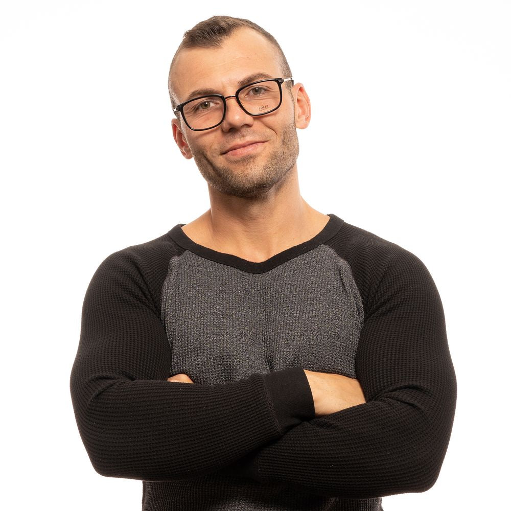 Lozza Black Plastic Glasses Men's (Frames)