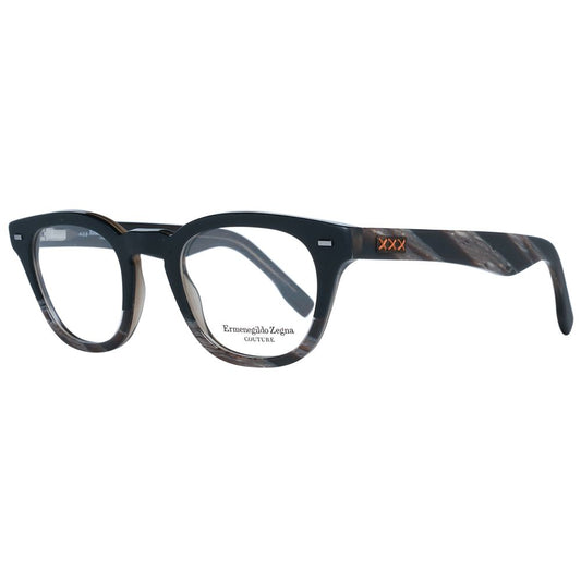 Ermenegildo Zegna Black Plastic Glasses Men's (Frames)