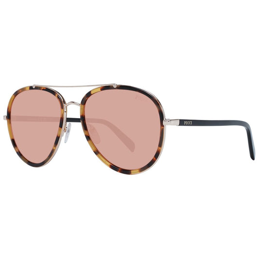 Emilio Pucci Brown Metal Women's Sunglasses