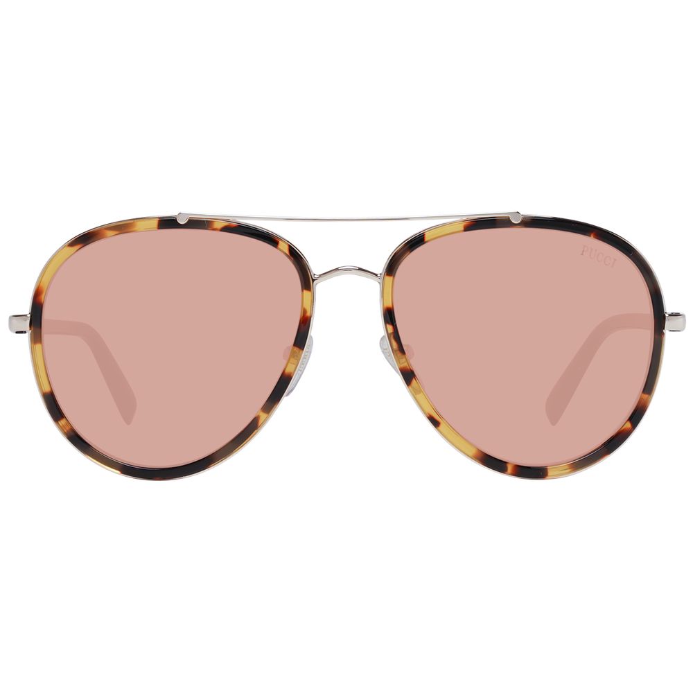 Emilio Pucci Brown Metal Women's Sunglasses