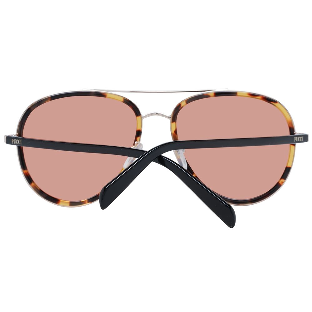 Emilio Pucci Brown Metal Women's Sunglasses
