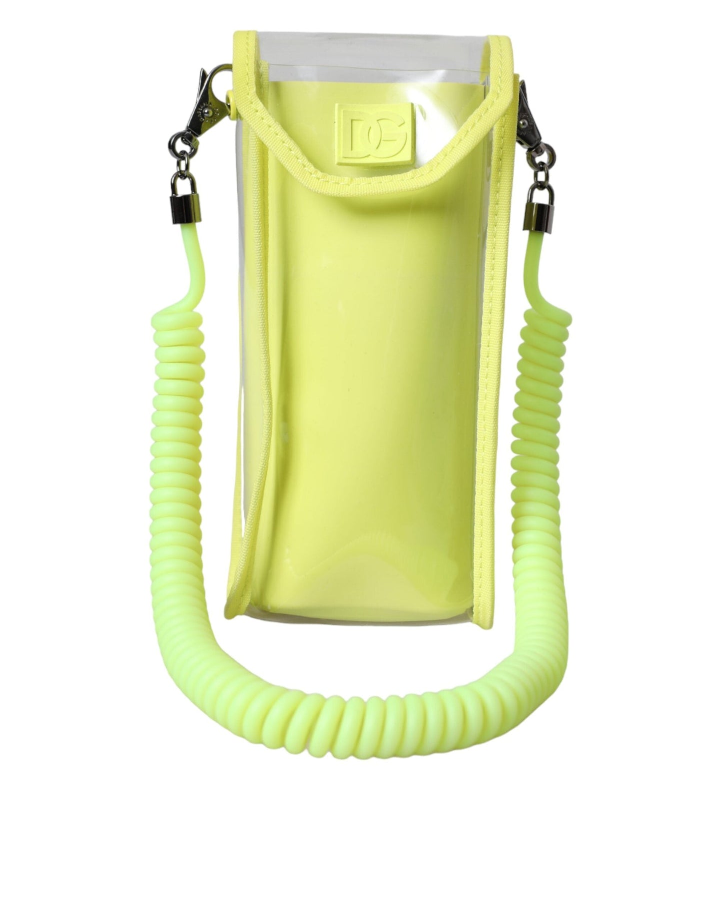 Dolce & Gabbana Yellow Green Plastic DG Logo Neck Strap Cardholder Women's Wallet