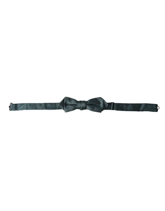 Dolce & Gabbana Green Silk Fantasy Adjustable Neck Men Papillon Bow Men's Tie