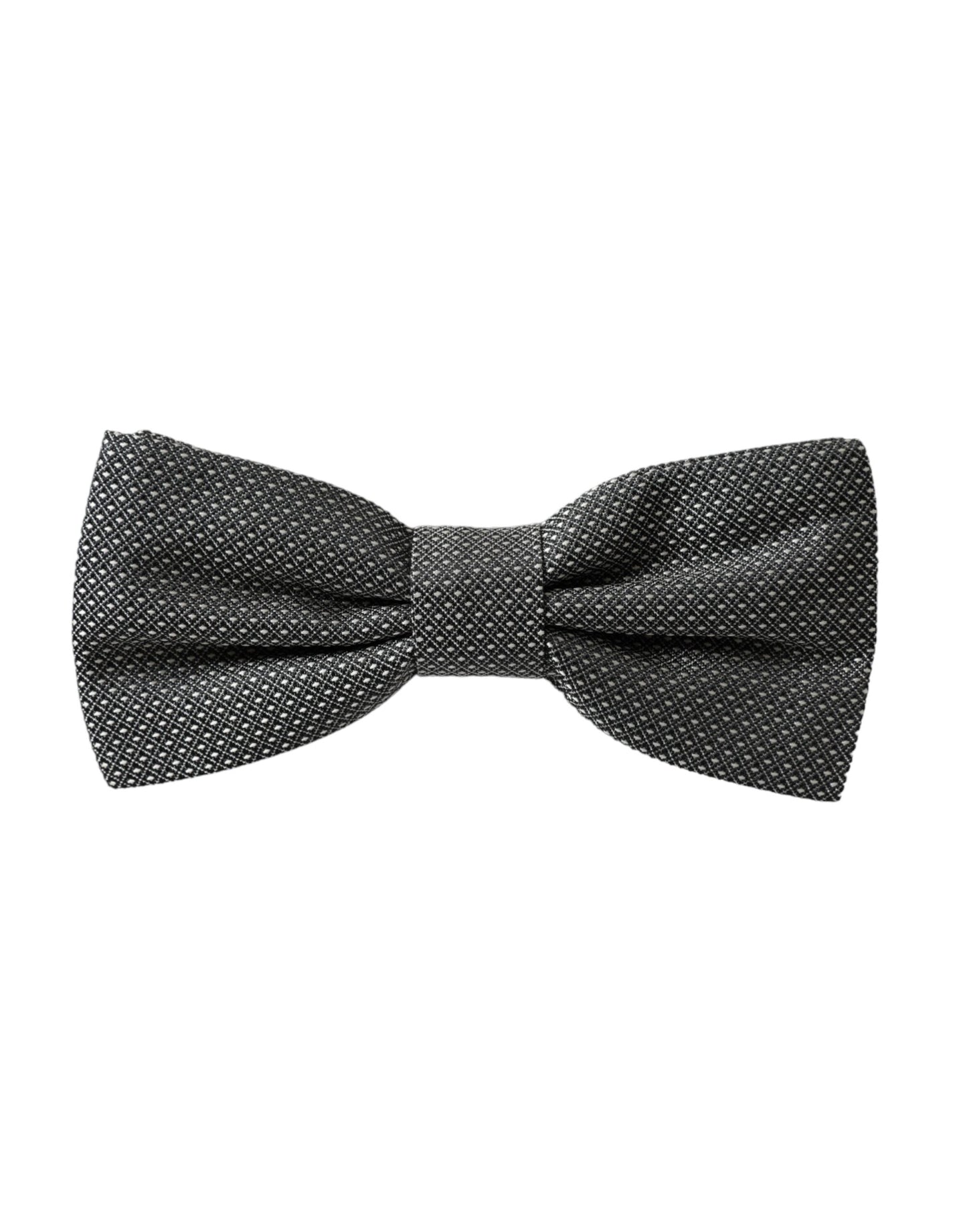 Dolce & Gabbana Gray Silk Patterned Adjustable Neck Men Papillon Bow Men's Tie