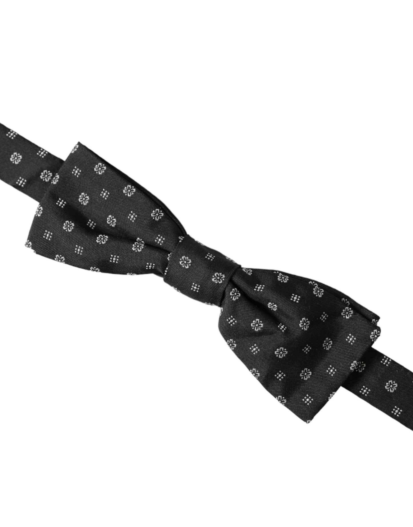Dolce & Gabbana Black Silk Fantasy Adjustable Neck Men Papillon Bow Men's Tie