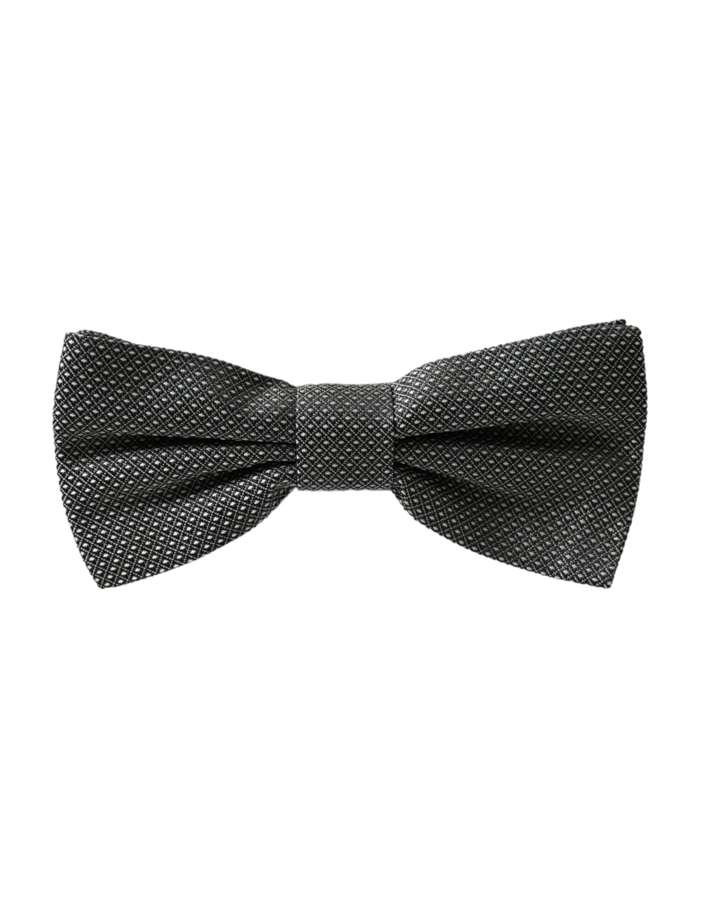 Dolce & Gabbana Gray Silk Patterned Adjustable Neck Men Bow Men's Tie