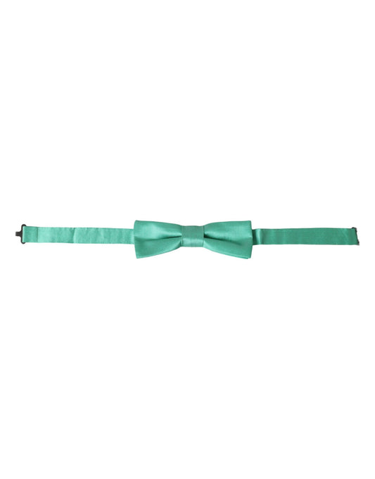 Dolce & Gabbana Mint Green Silk Adjustable Neck Men Bow Men's Tie