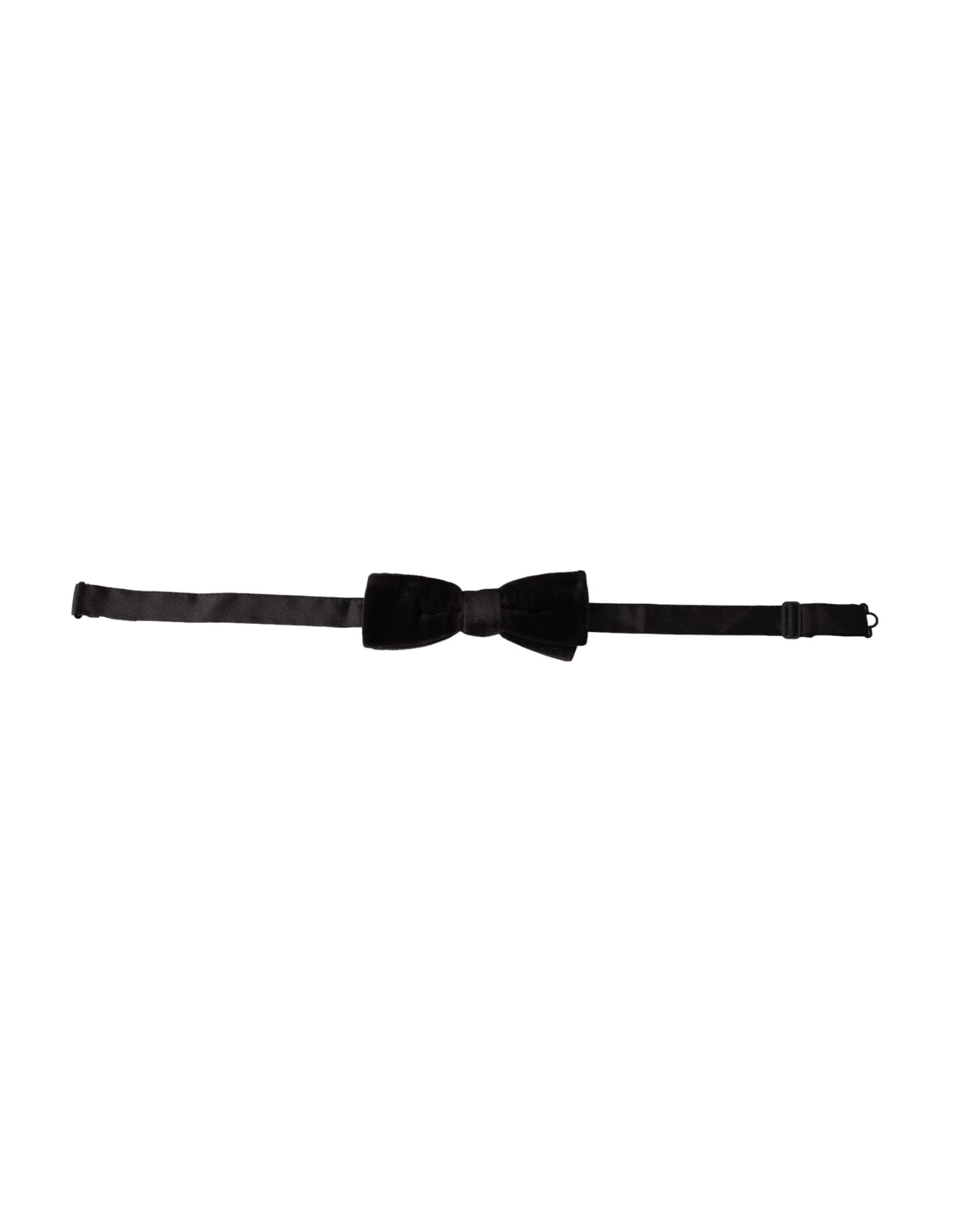 Dolce & Gabbana Black Velvet Cotton Adjustable Neck Men Bow Men's Tie