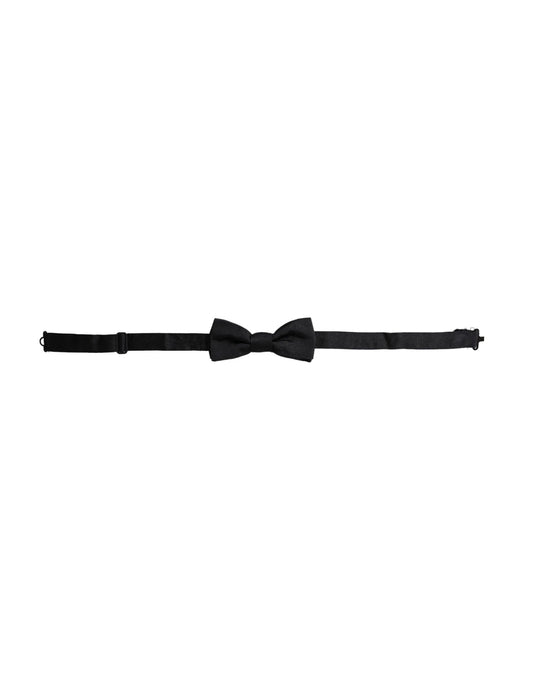 Dolce & Gabbana Black Silk Adjustable Neck Men Bow Men's Tie