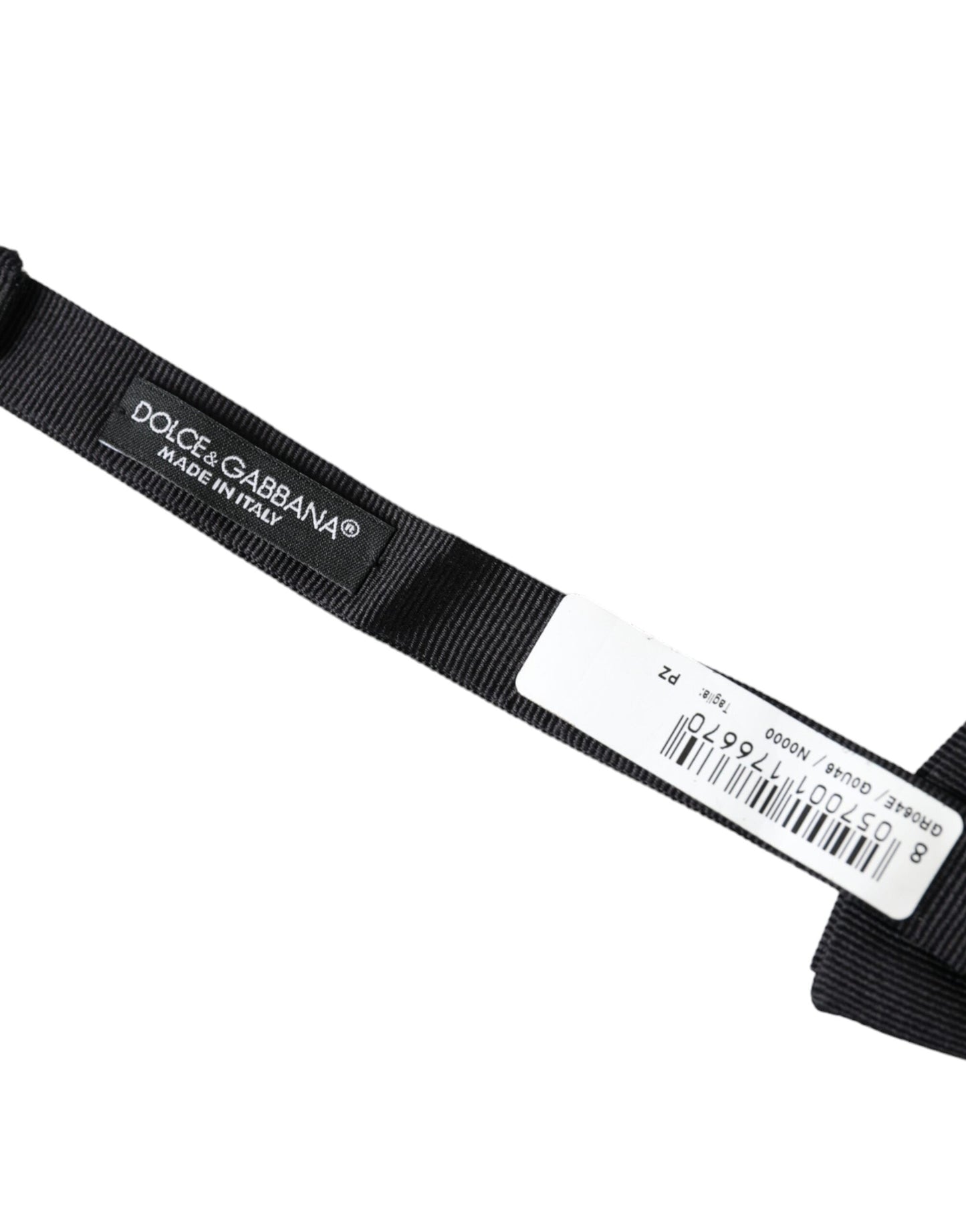 Dolce & Gabbana Black Silk Adjustable Neck Men Bow Men's Tie