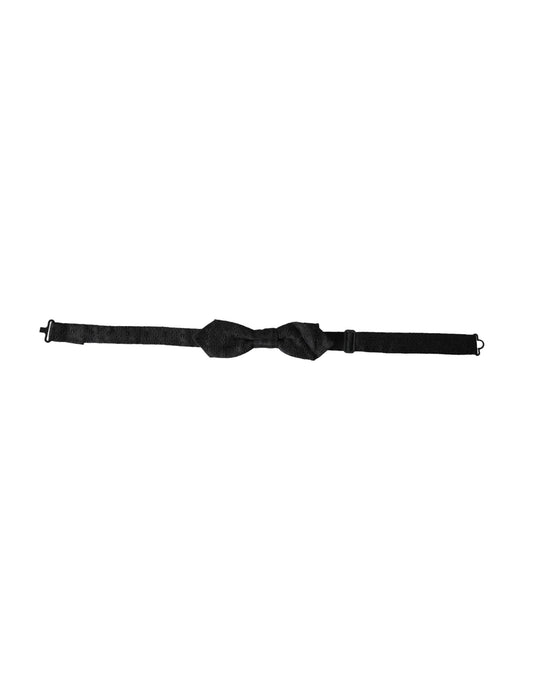 Dolce & Gabbana Black Silk Fantasy Adjustable Neck Men Bow Men's Tie