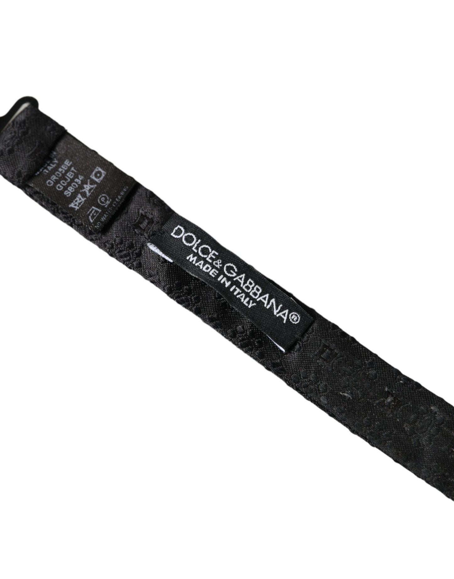 Dolce & Gabbana Black Silk Fantasy Adjustable Neck Men Bow Men's Tie