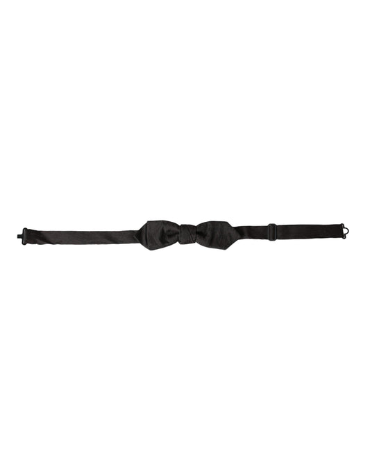 Dolce & Gabbana Black Silk Adjustable Neck Men Bow Men's Tie