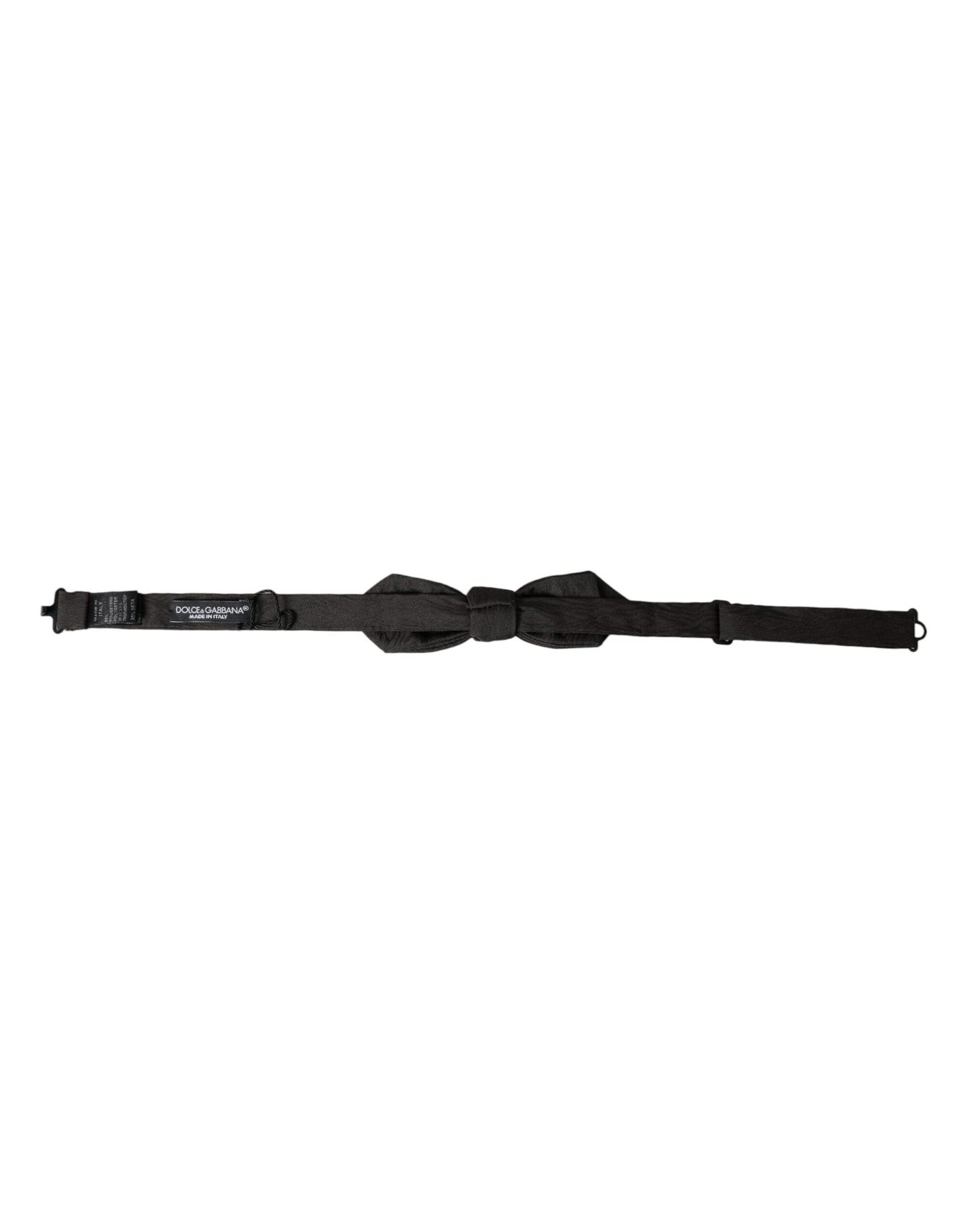 Dolce & Gabbana Black Silk Adjustable Neck Men Bow Men's Tie