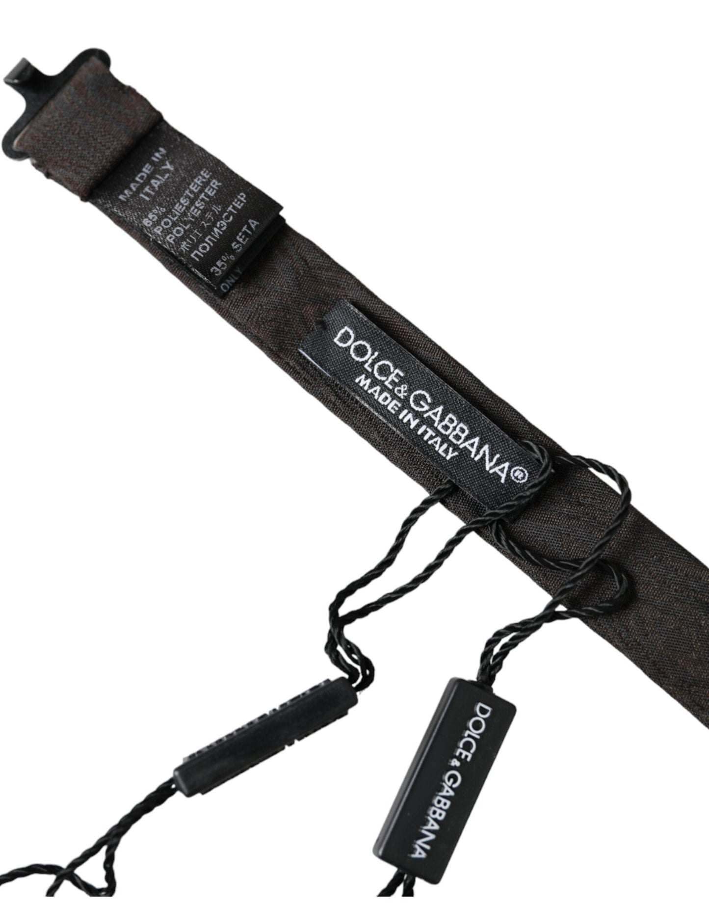 Dolce & Gabbana Black Silk Adjustable Neck Men Bow Men's Tie