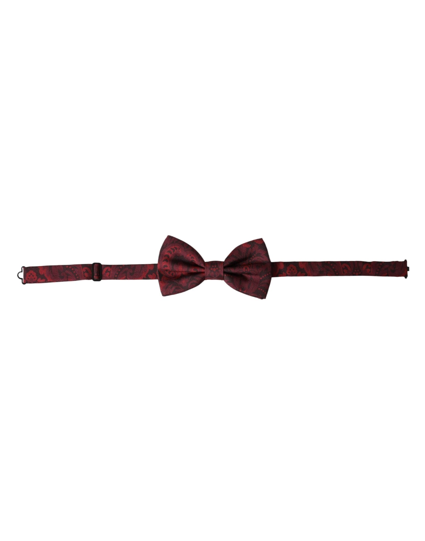 Dolce & Gabbana Red Silk Floral Adjustable Neck Men Bow Men's Tie