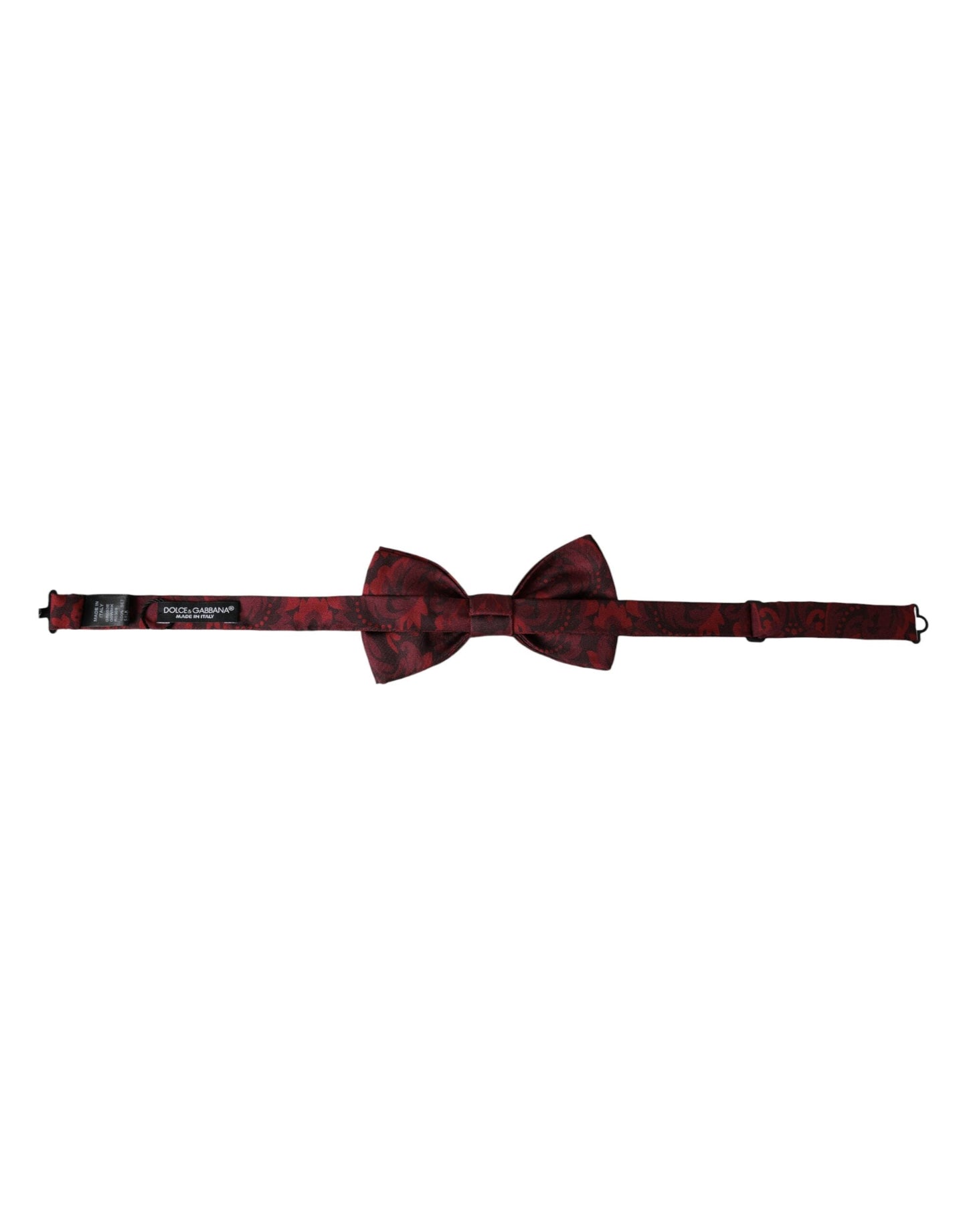 Dolce & Gabbana Red Silk Floral Adjustable Neck Men Bow Men's Tie