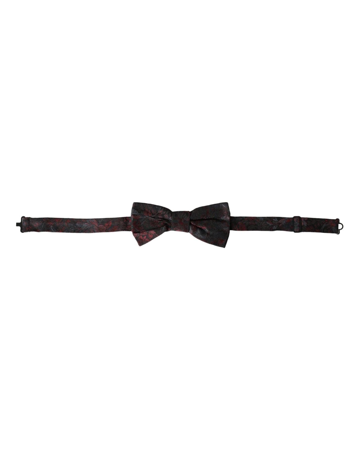Dolce & Gabbana Red Black Floral Adjustable Neck Men Bow Men's Tie