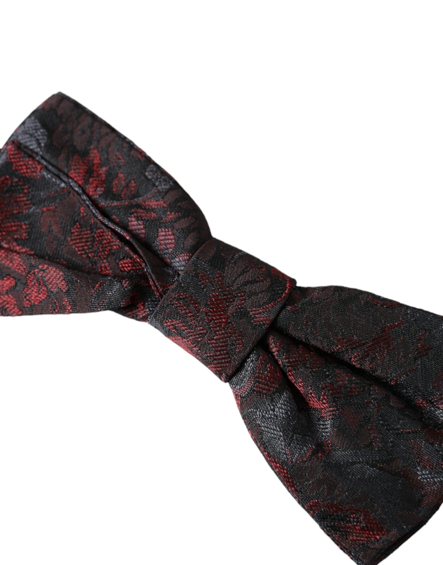 Dolce & Gabbana Red Black Floral Adjustable Neck Men Bow Men's Tie