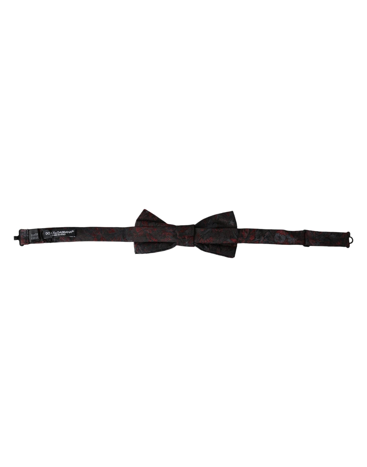 Dolce & Gabbana Red Black Floral Adjustable Neck Men Bow Men's Tie