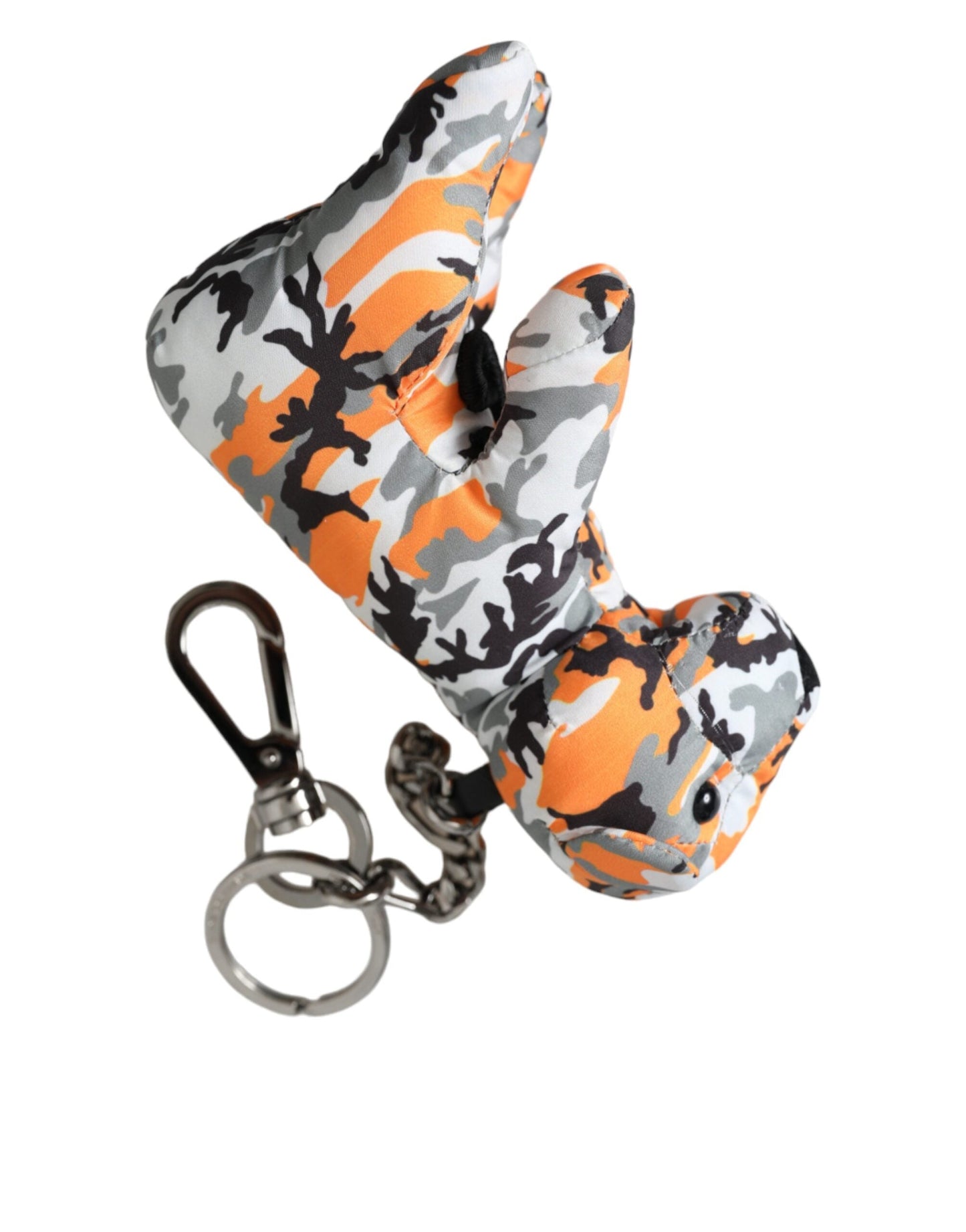 Dolce & Gabbana Multicolor Camouflage Animal Silhouette Keychain Men's Keyring