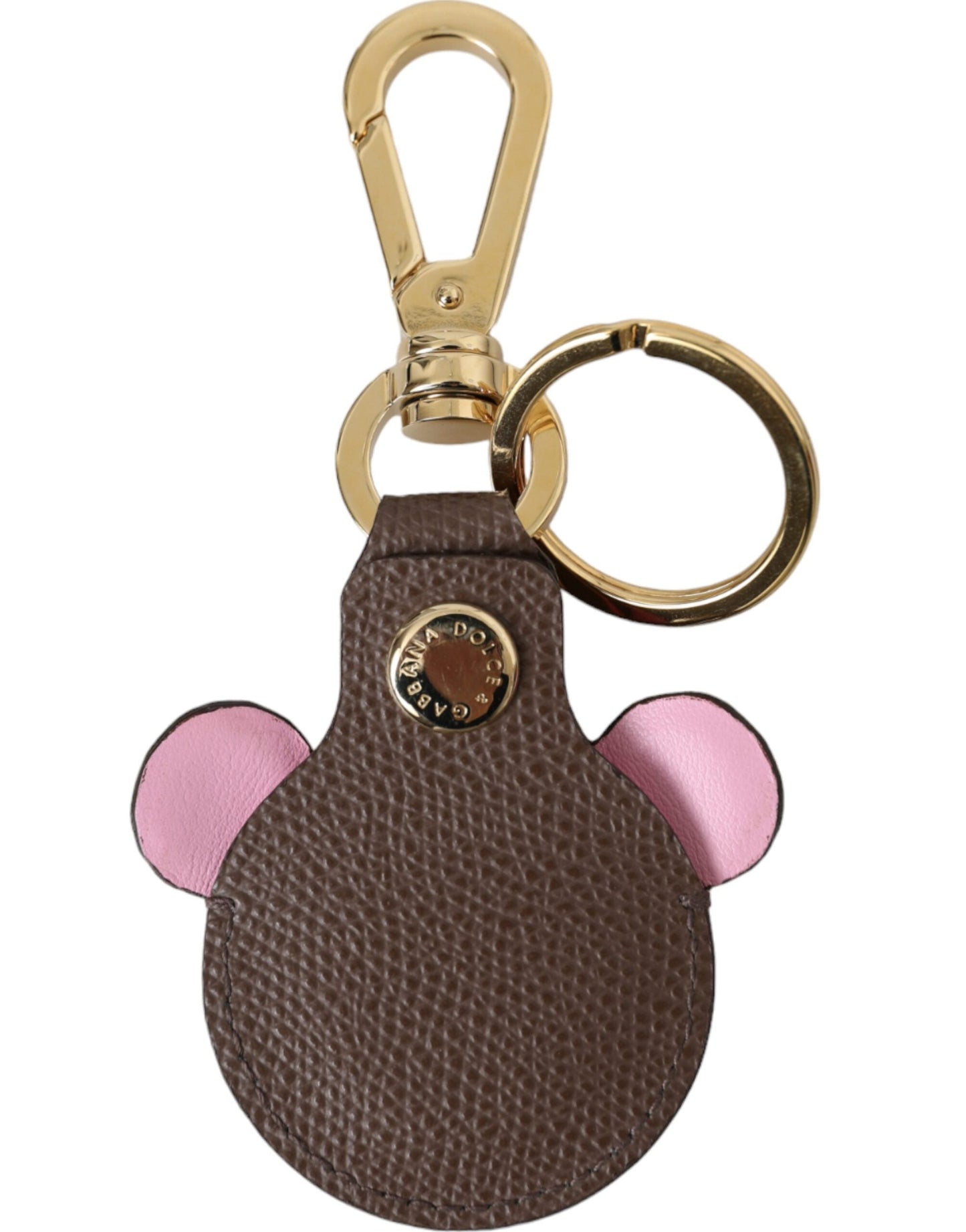 Dolce & Gabbana Multicolor Dauphine Calfskin DG Logo Keyring Men's Keychain