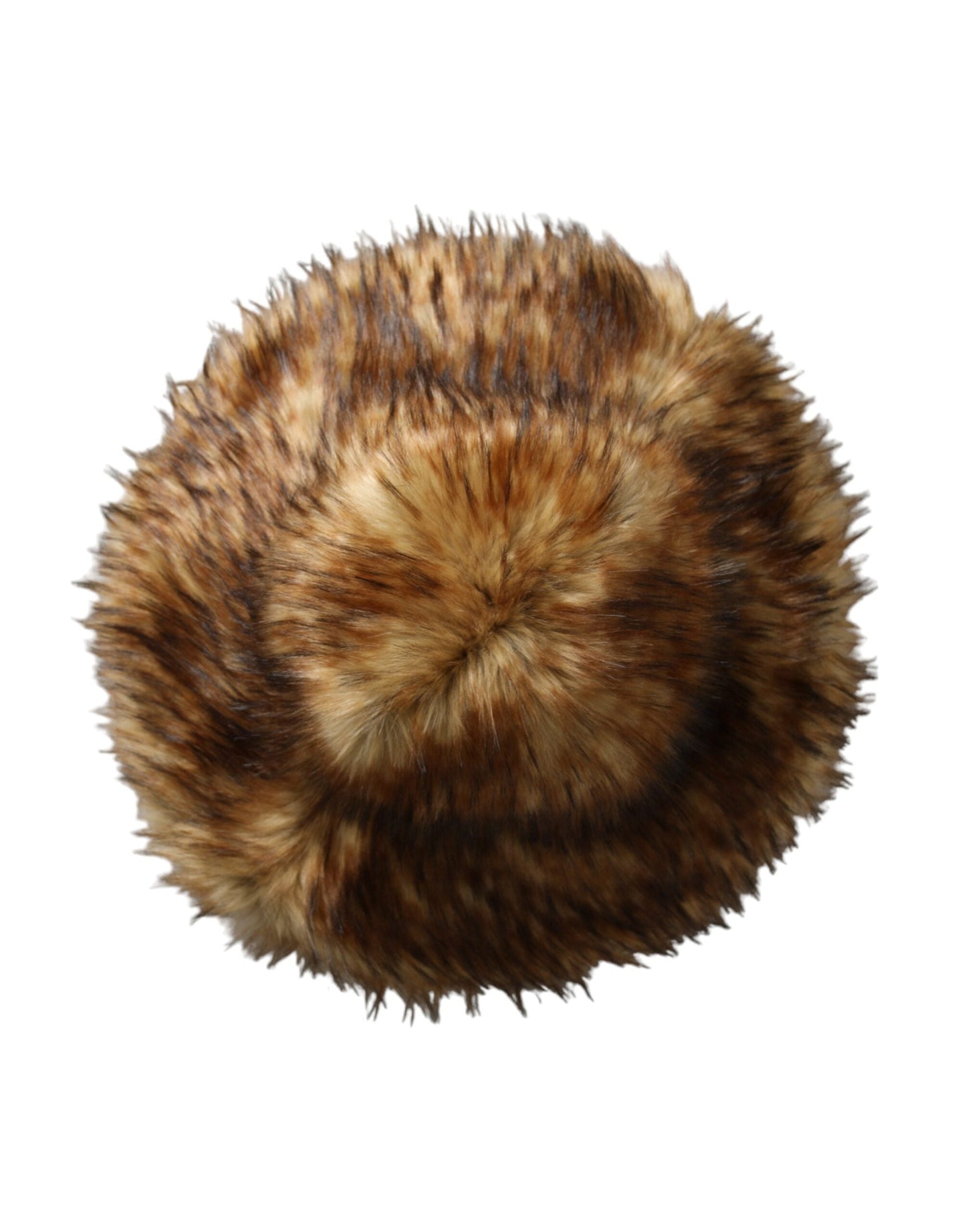 Dolce & Gabbana Brown Modacrylic Faux Fur Bucket Women's Hat