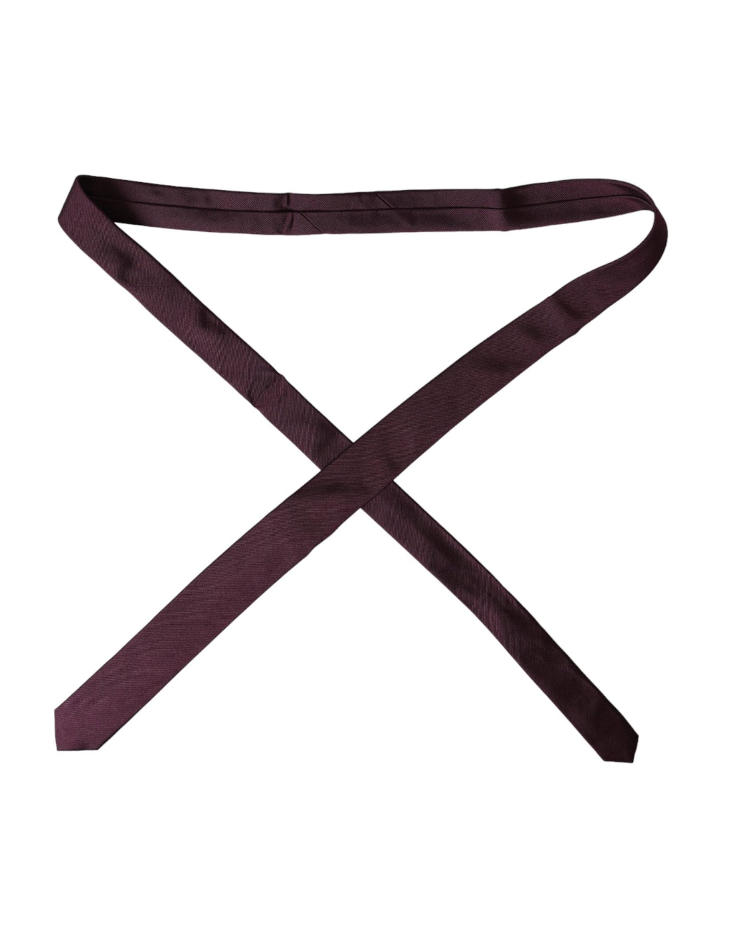 Dolce & Gabbana Bordeaux Solid 100% Silk Adjustable Men Men's Tie