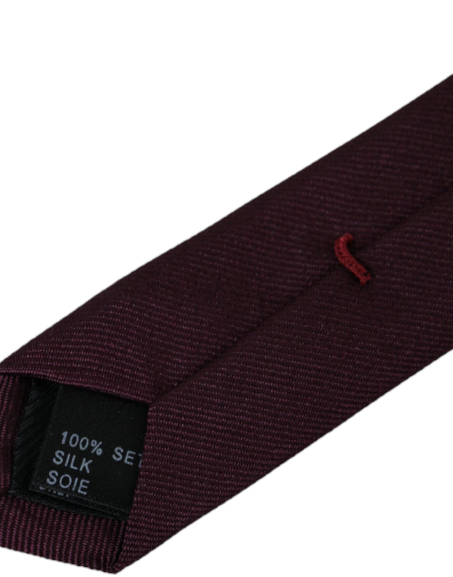 Dolce & Gabbana Bordeaux Solid 100% Silk Adjustable Men Men's Tie