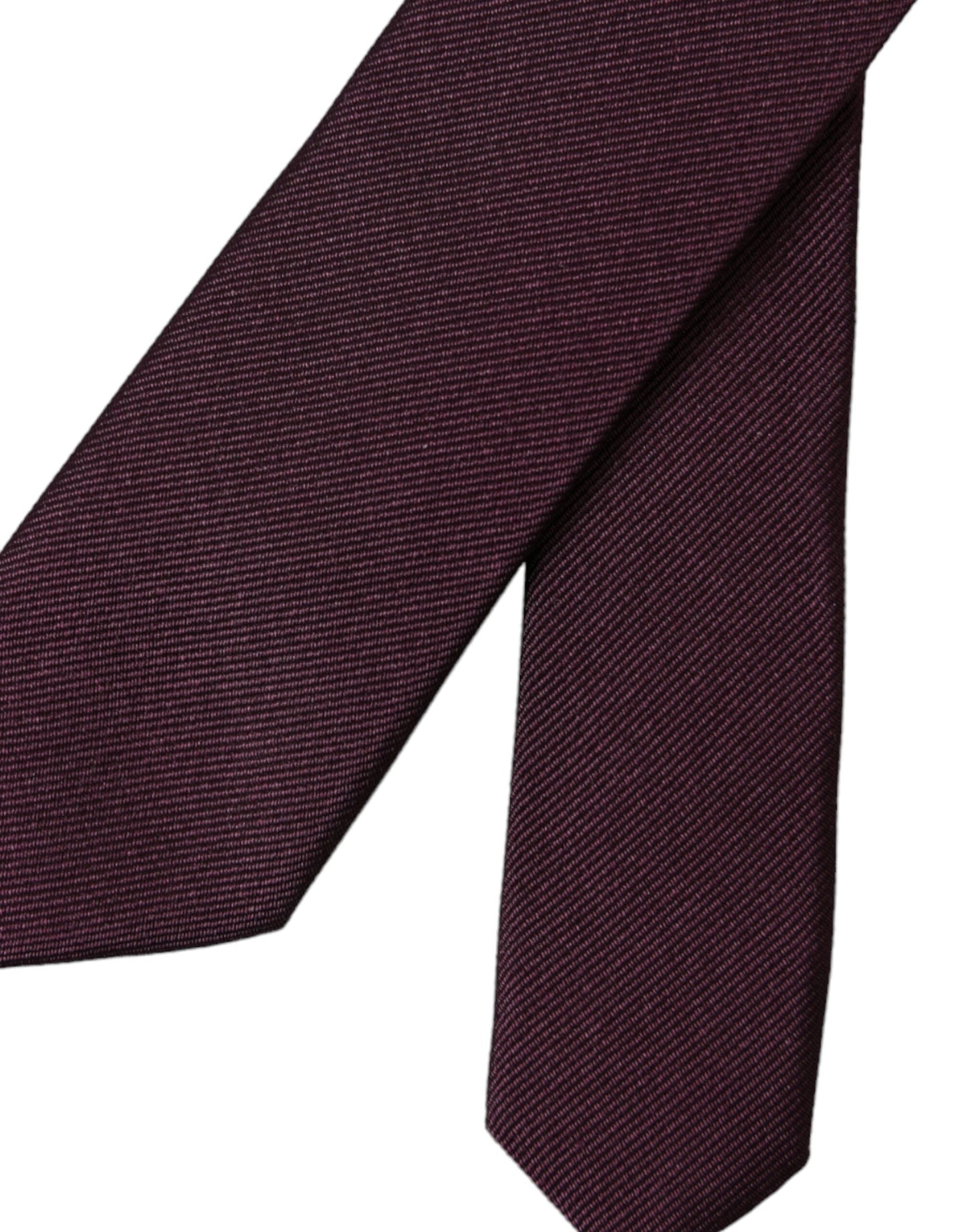 Dolce & Gabbana Bordeaux Solid 100% Silk Adjustable Men Men's Tie
