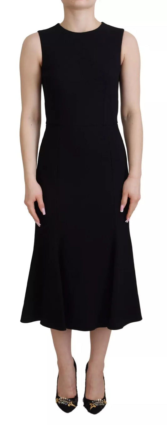 Dolce & Gabbana Black Women's Sheath Flare Viscose Women's Dress (Pre-Owned)