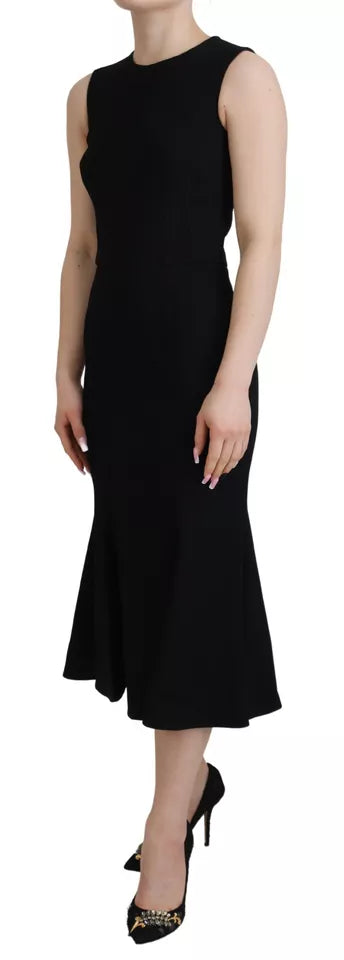 Dolce & Gabbana Black Women's Sheath Flare Viscose Women's Dress (Pre-Owned)