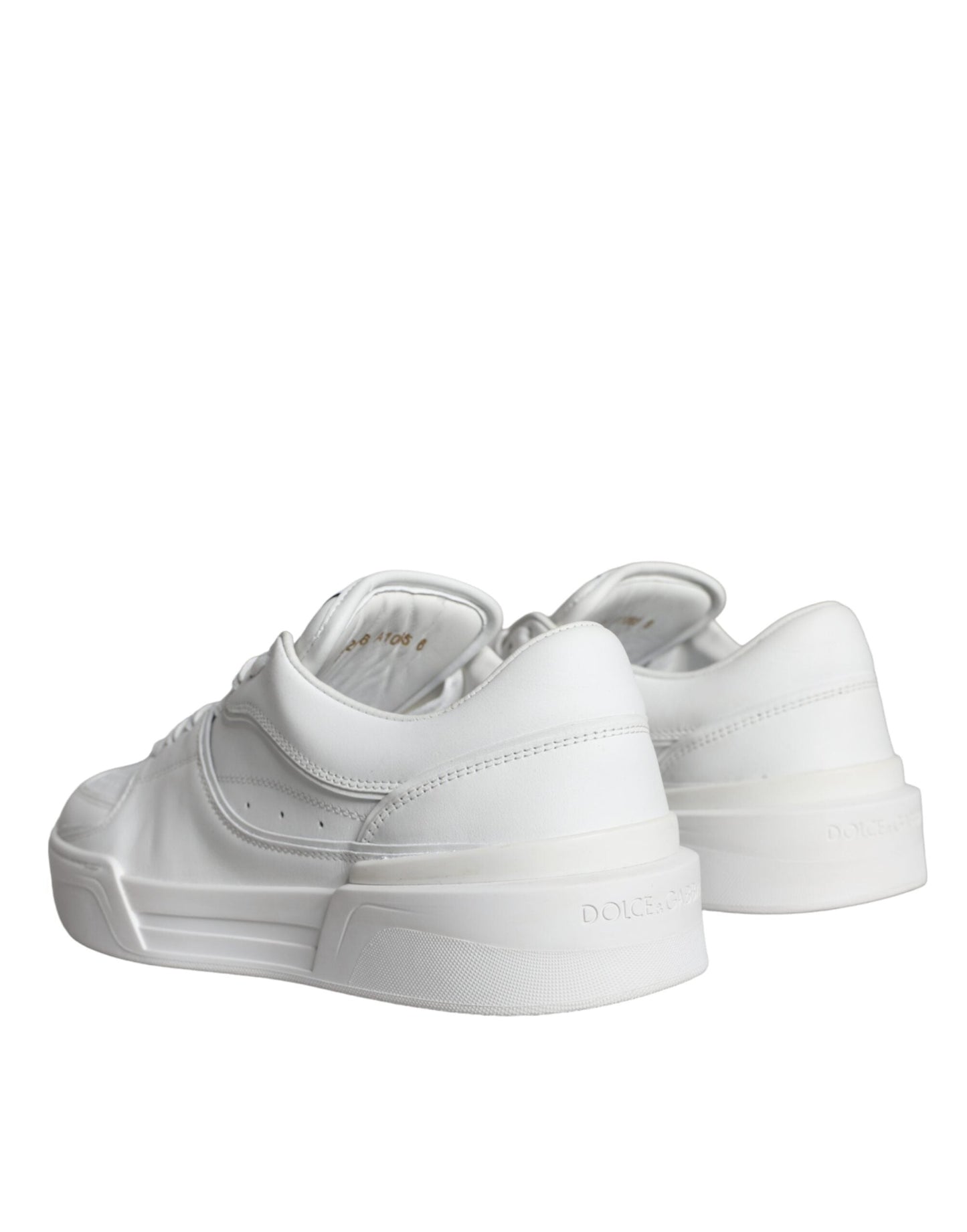 Dolce & Gabbana White Miami Leather Low Top Sneakers Men's Shoes (Pre-Owned)
